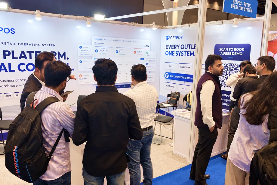 GETPOS Stall M05 booth showcase at Franchise India 2026