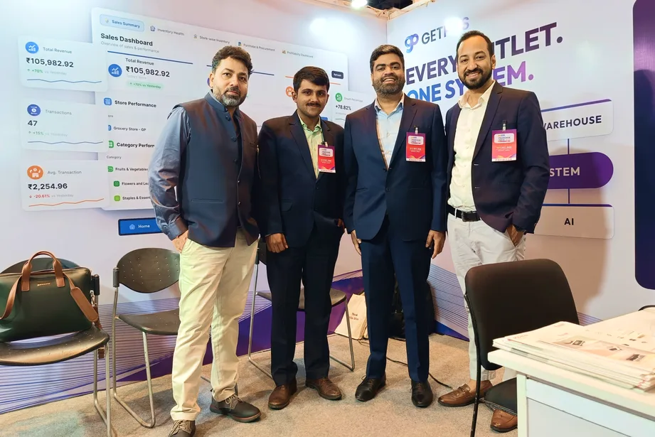 GETPOS team at Stall M05, Jio World Convention Centre