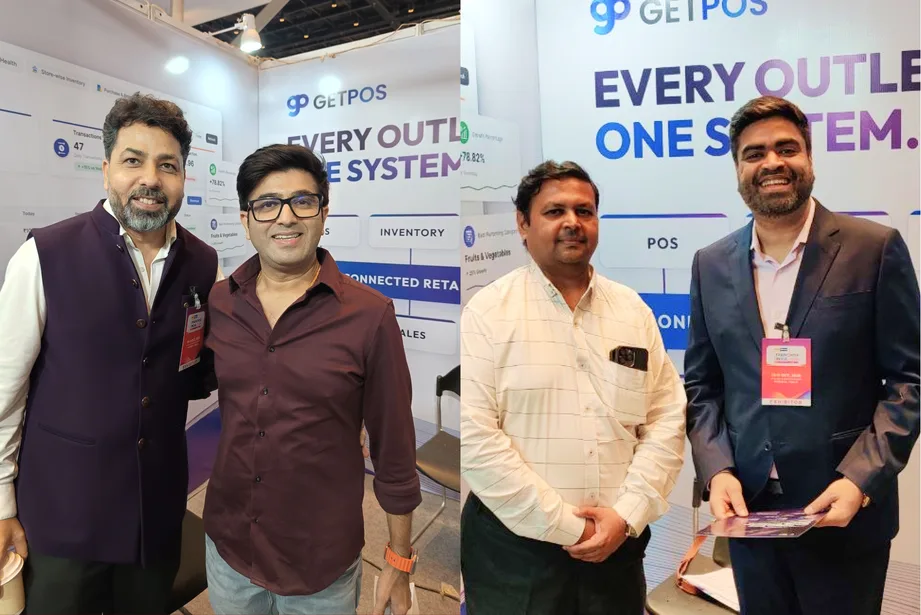 GETPOS team with visitors at Franchise India 2026 Mumbai